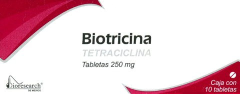 Biotricina 250mg c/10 tabletas